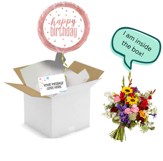 Balloon Float and Bouquet in a Box
