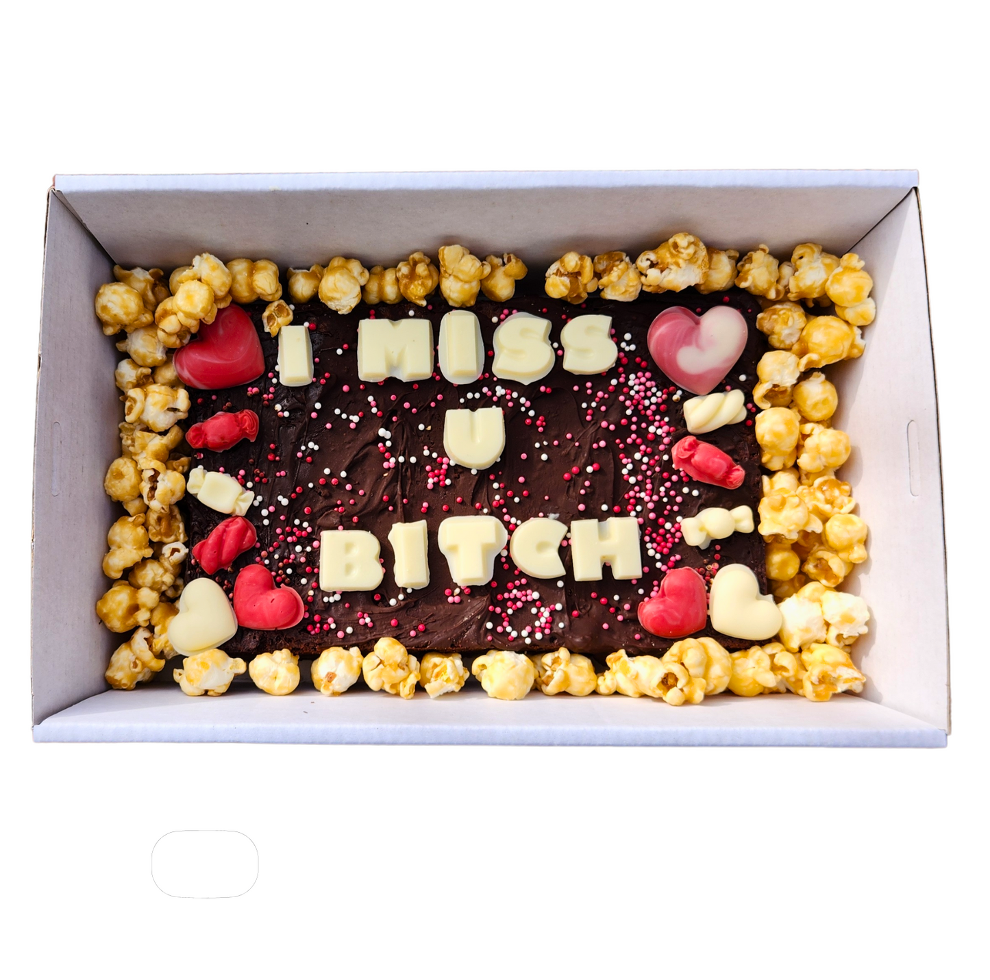 R18+ Custom Message Brownie Block Gift Box