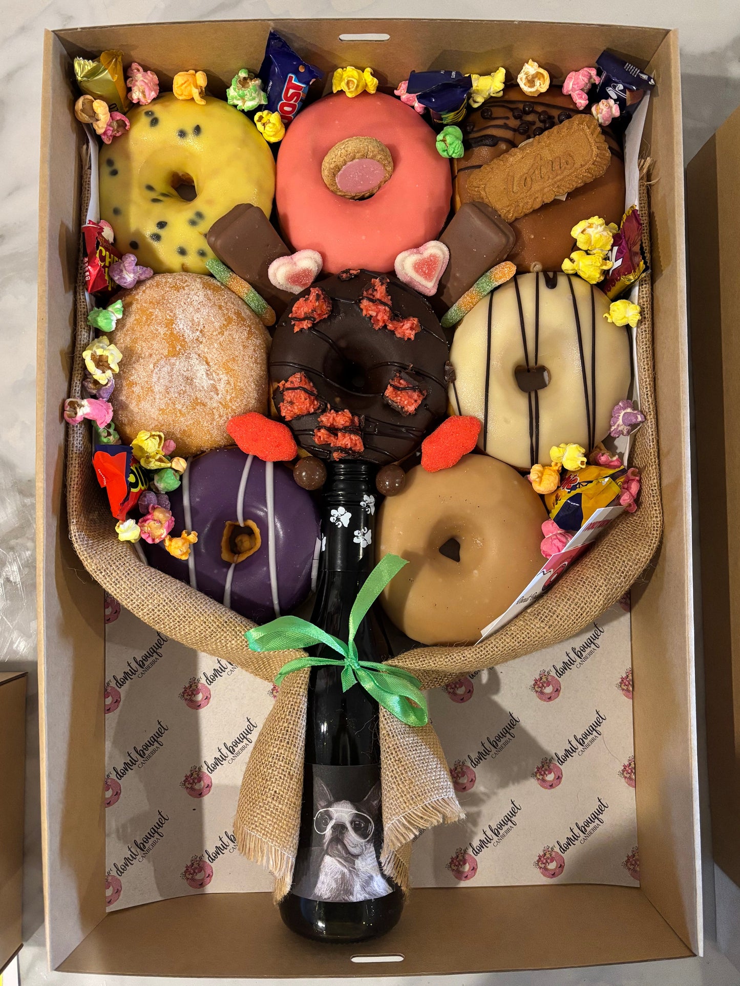 Wine Down Donut Bouquet