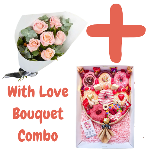 With Love Combo - Donut and Flower Bouquet combo