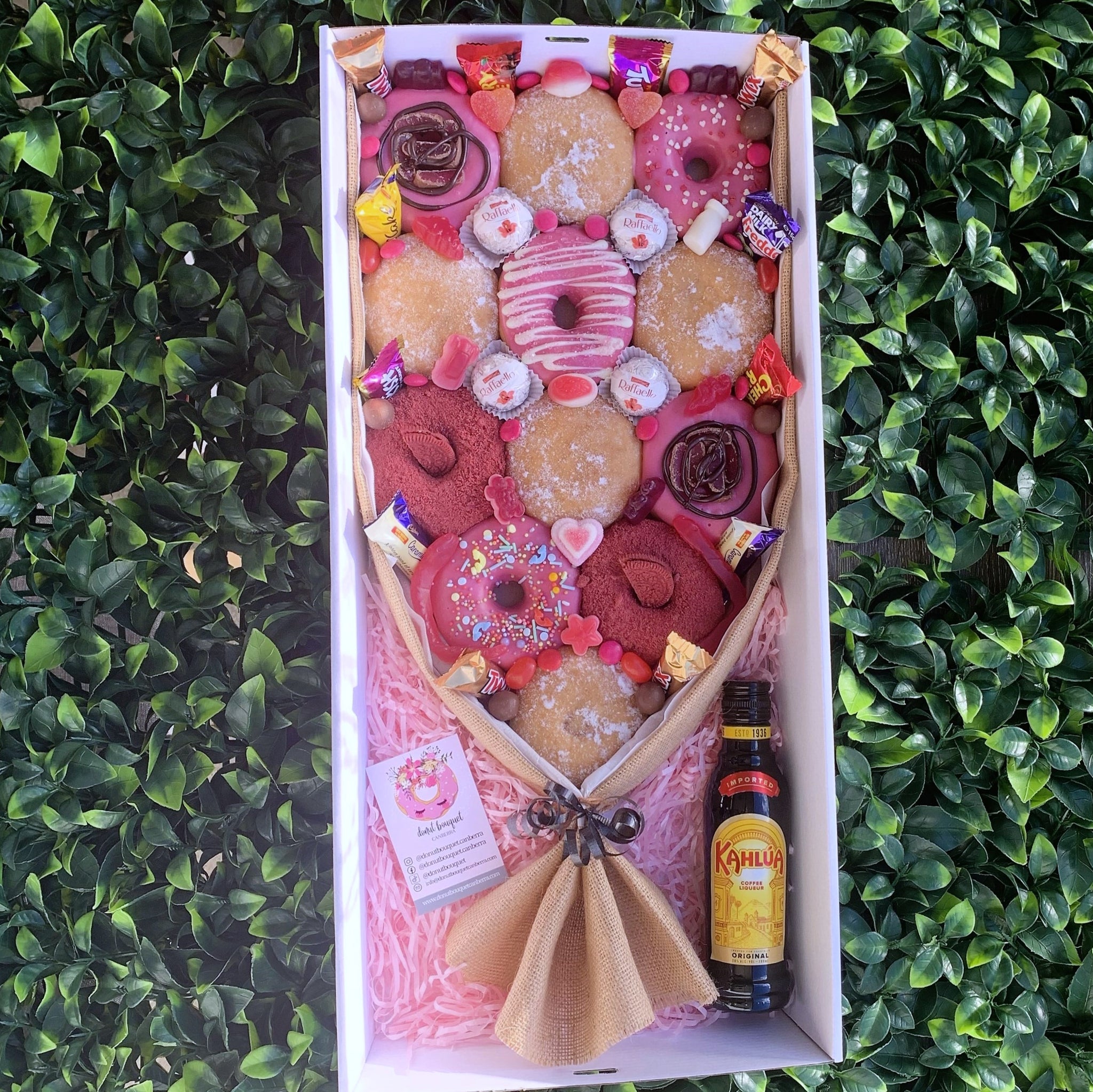 Pretty in Pink Donut Bouquet Gift Box Donut Delivery Canberra Donut